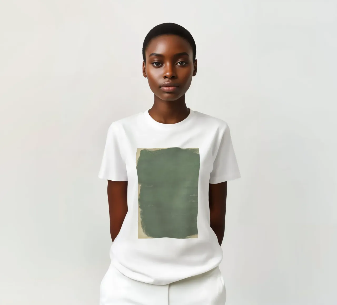 Minimal Abstract Green Colorfield 01 t-shirt de amini54