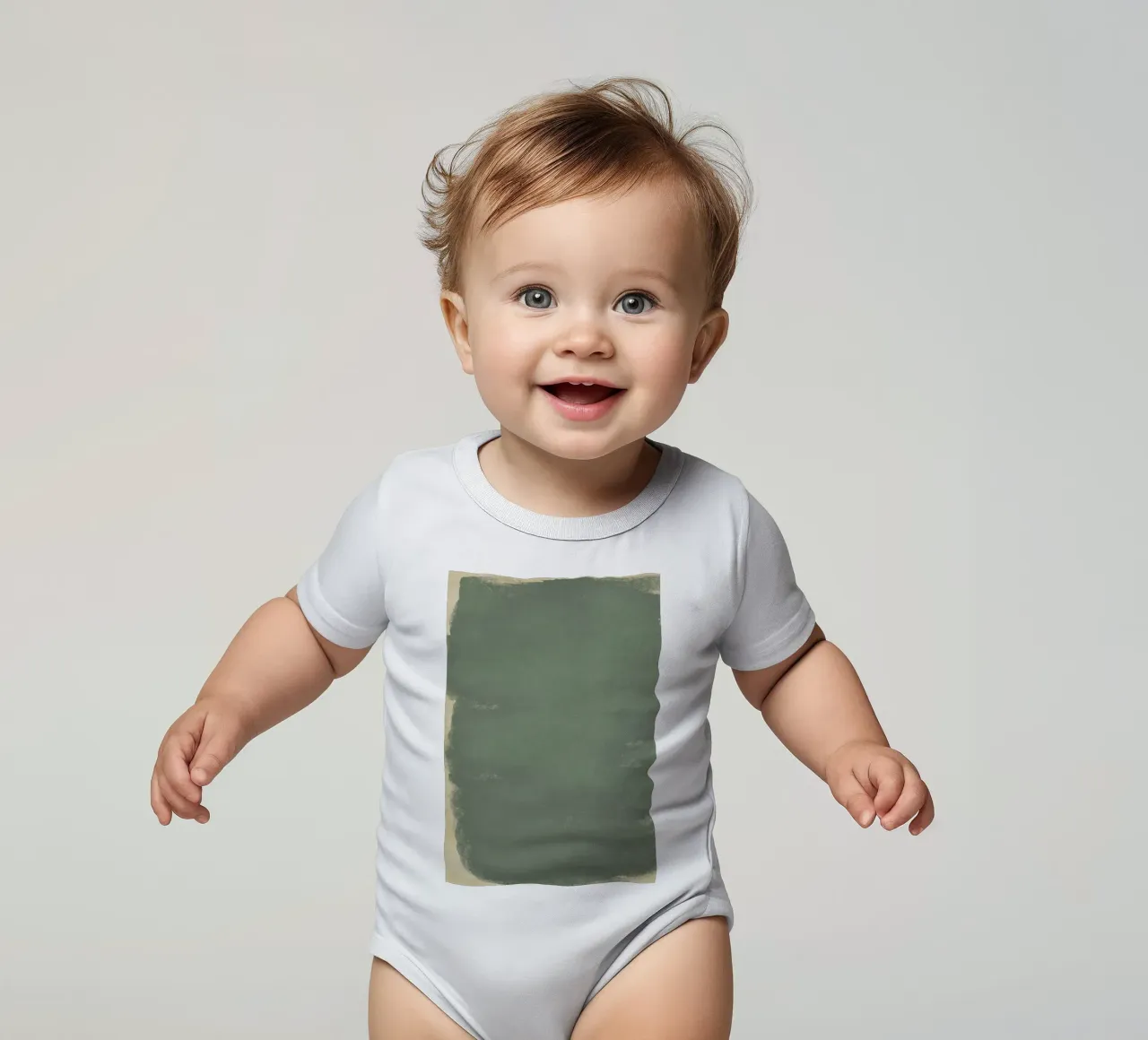 Minimal Abstract Green Colorfield 01 body neonato maniche corte da amini54
