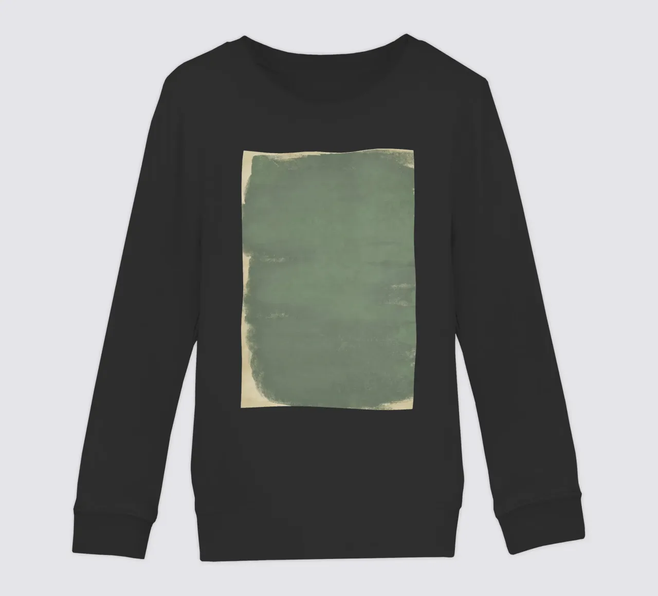 Minimal Abstract Green Colorfield 01 felpa bambino da amini54