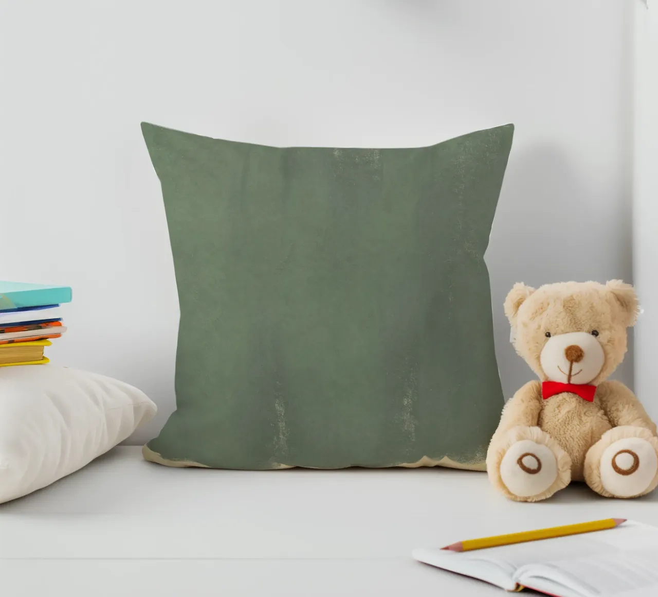 Minimal Abstract Green Colorfield 01 cuscino da amini54