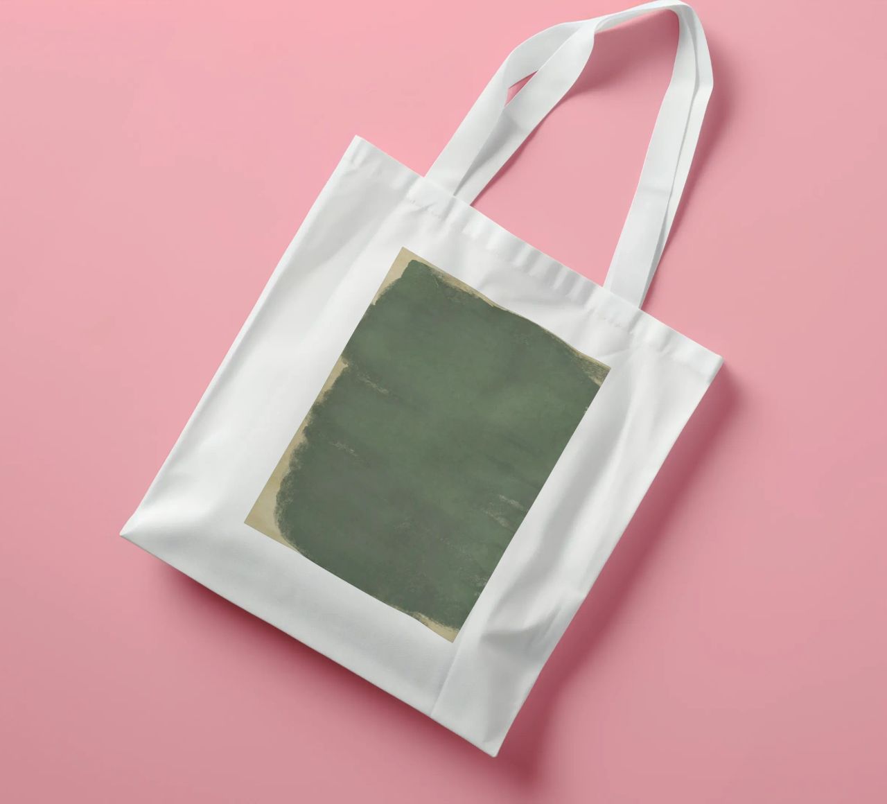 Minimal Abstract Green Colorfield 01 borsa in juta da amini54