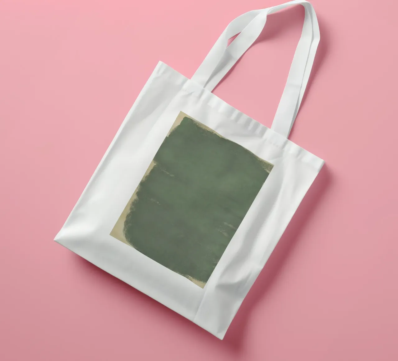 Minimal Abstract Green Colorfield 01 borsa in juta da amini54