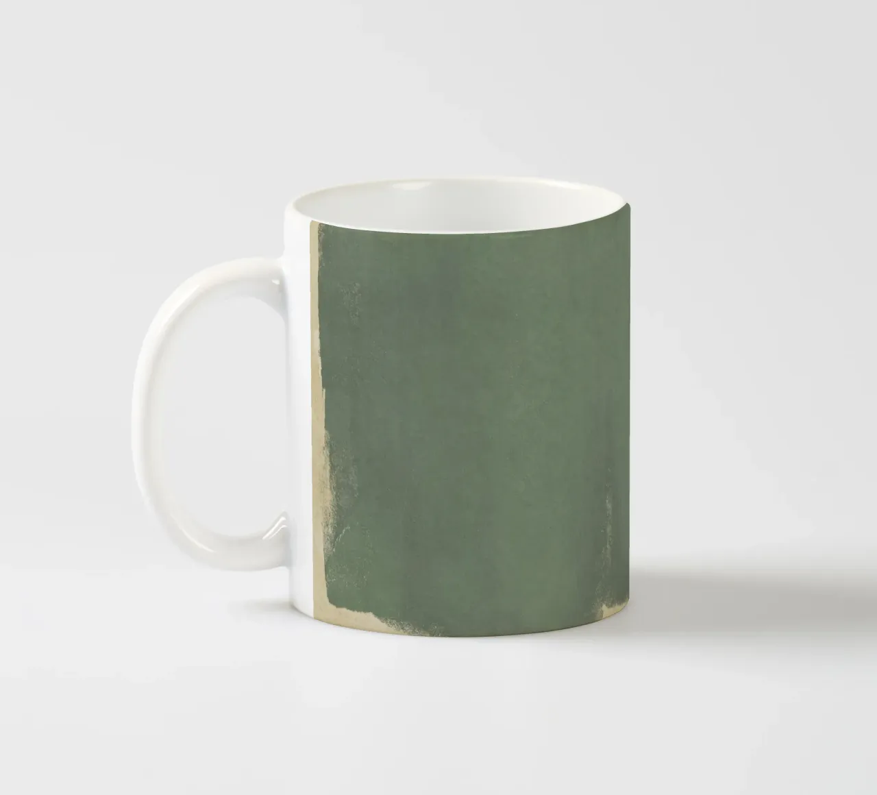 Campo de color verde abstracto minimalista 01 taza de cerámica de amini54