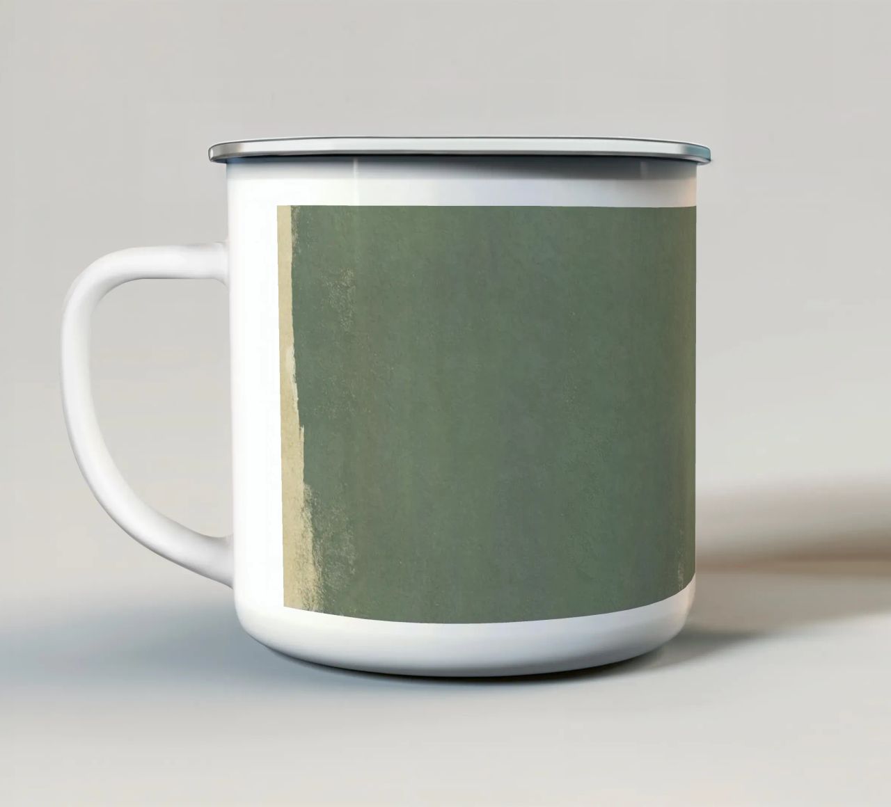 Minimal Abstract Green Colorfield 01 tazza in smalto da amini54