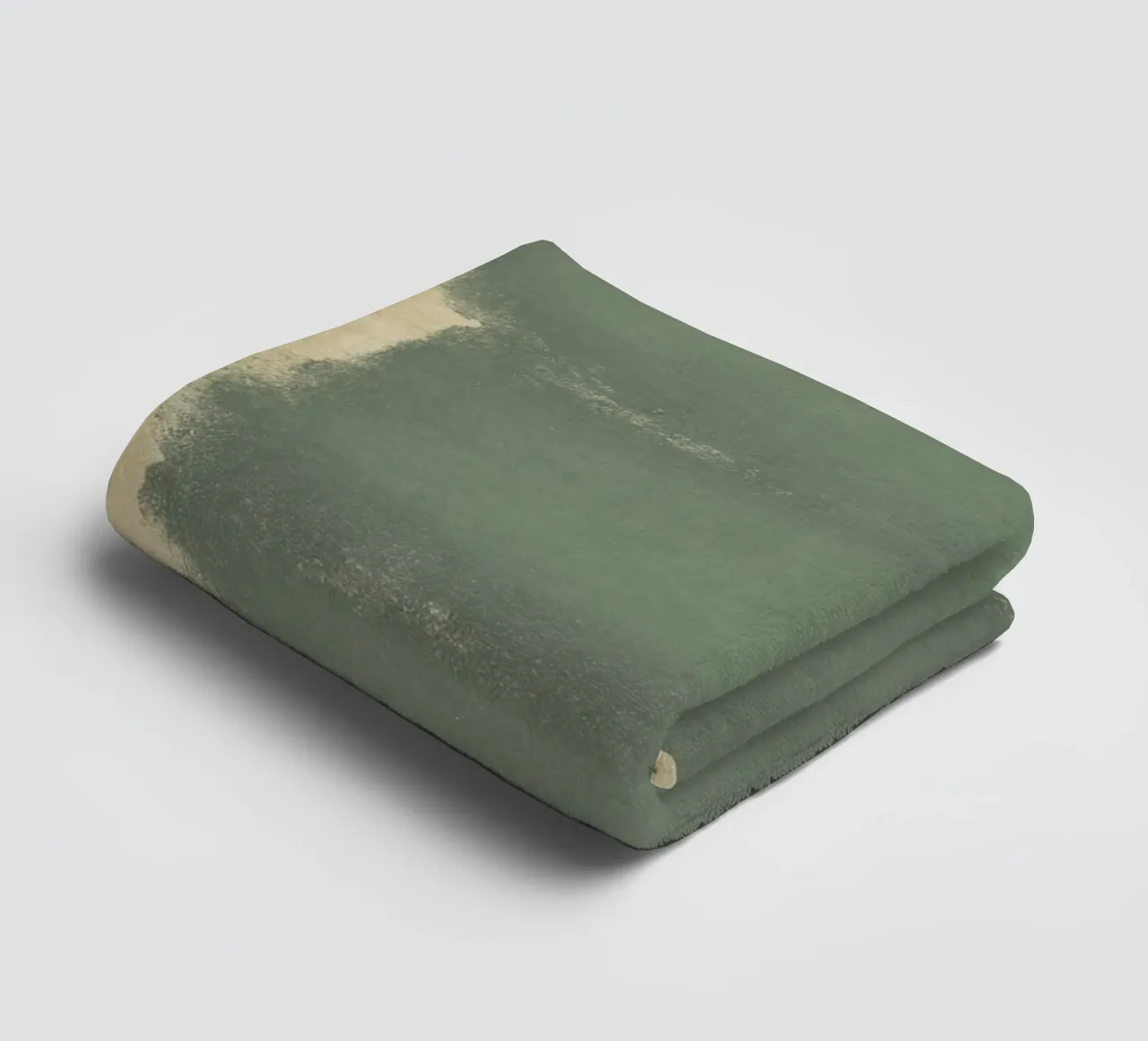Minimal Abstract Green Colorfield 01 towel by amini54