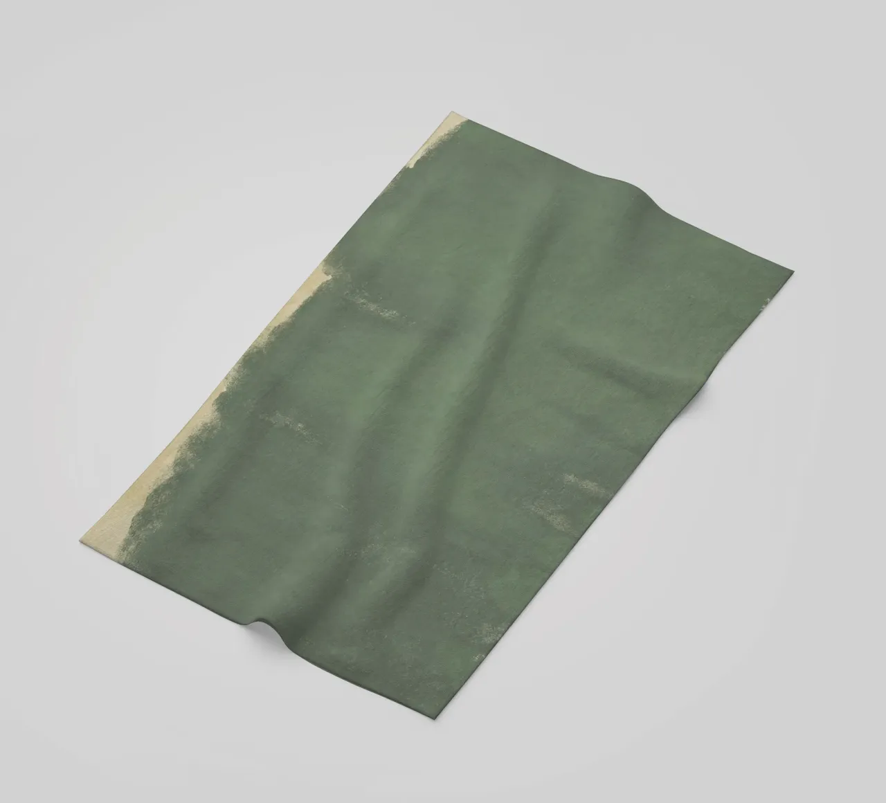 Minimalistisch abstract groen kleurveld 01 strandhanddoek van amini54