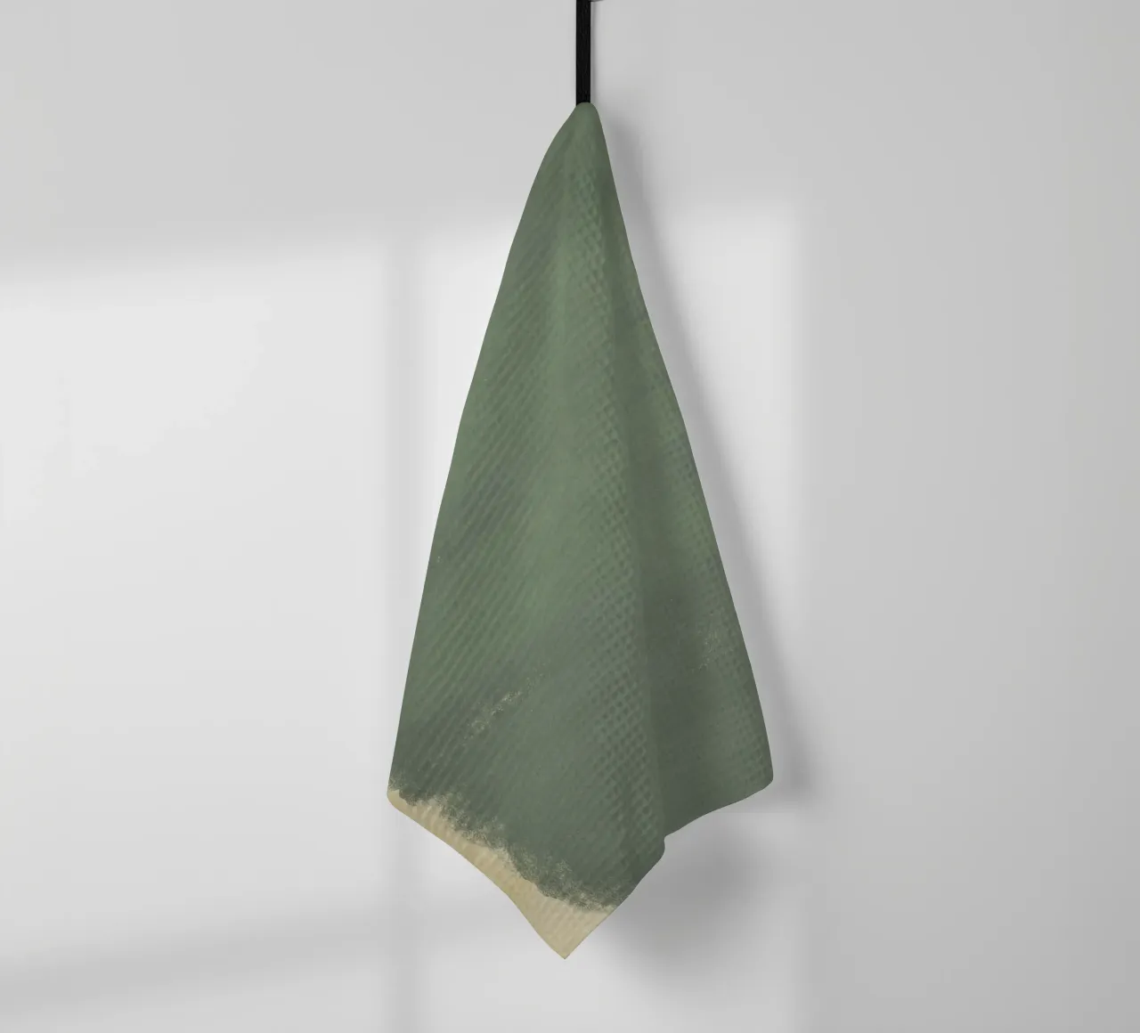 Minimal Abstract Green Colorfield 01 tea towel by amini54