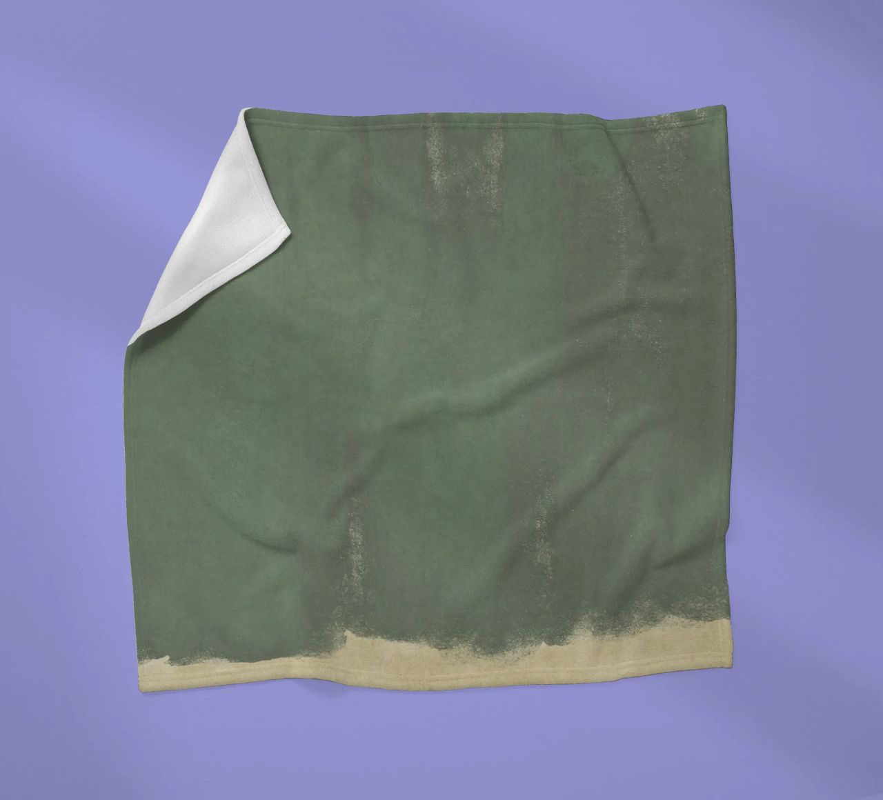 Minimal Abstract Green Colorfield 01 coperta in pile da amini54