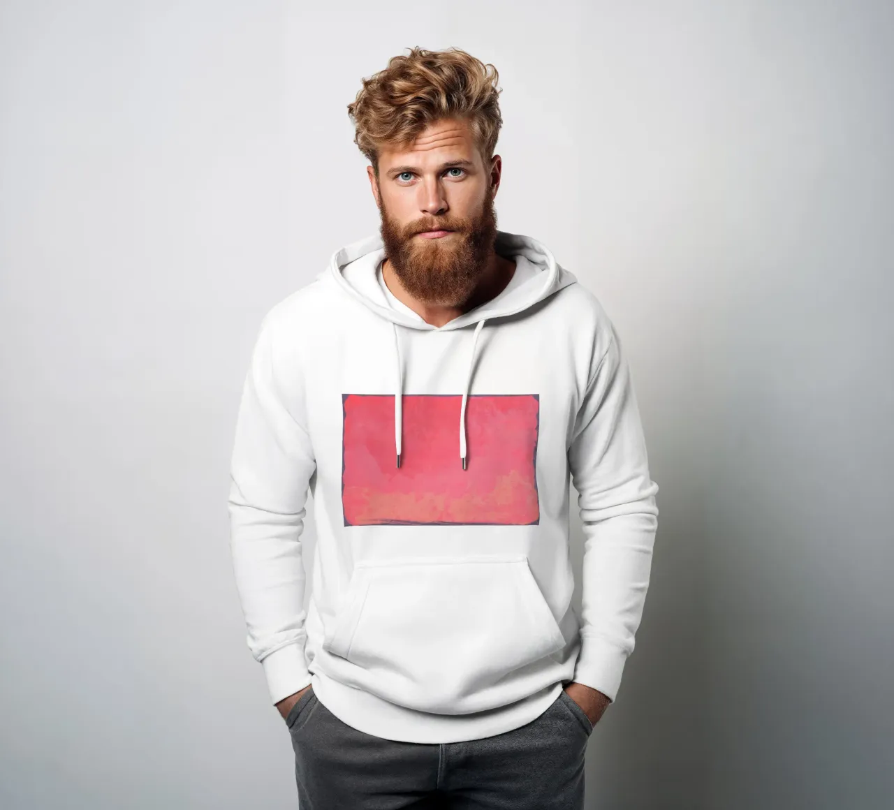 Champ de couleurs minimal abstrait Fuschia 01 sweat à capuche de amini54