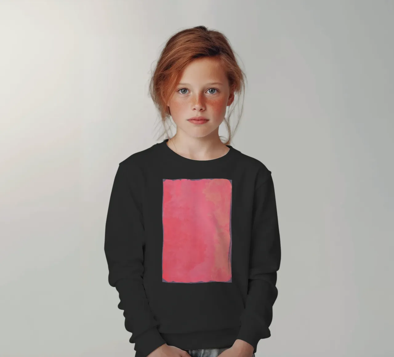 Minimal Abstract Fuschia Colorfield 01 felpa bambino da amini54