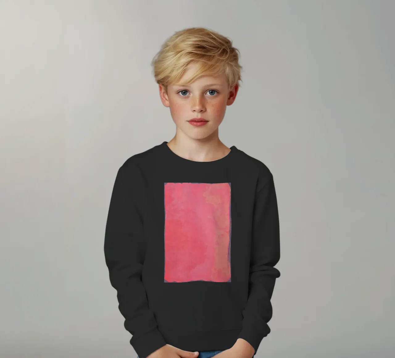 Minimal Abstract Fuschia Colorfield 01 felpa bambino da amini54
