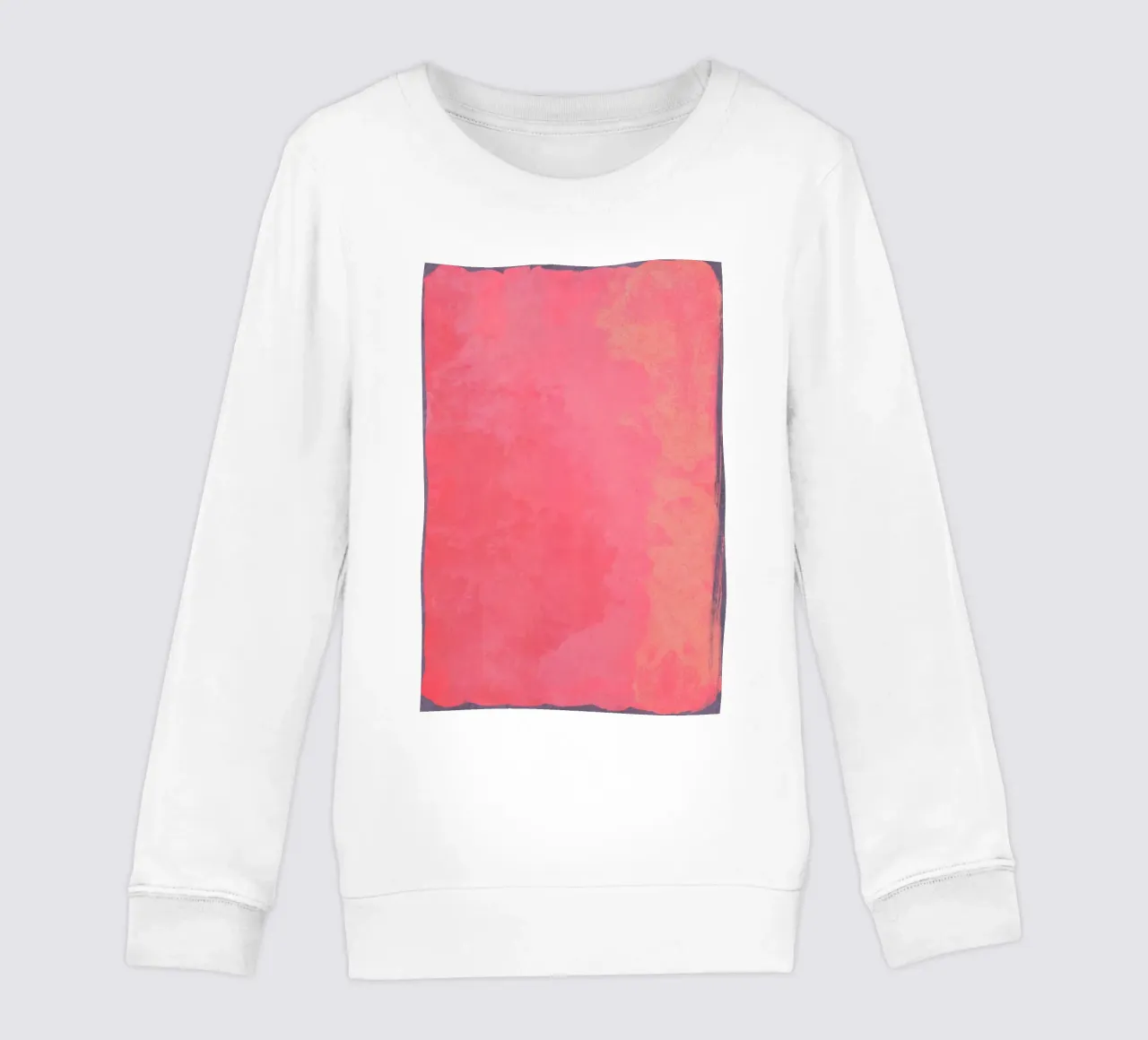 Minimalistisch abstract fuschia kleurveld 01 kinder sweatshirt van amini54