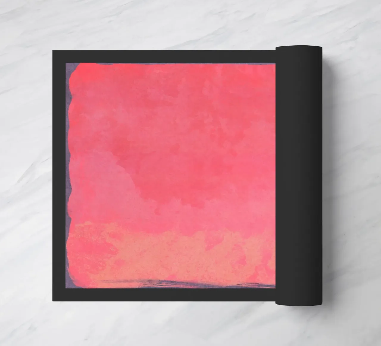 Champ de couleurs minimal abstrait Fuschia 01 paillasson de amini54