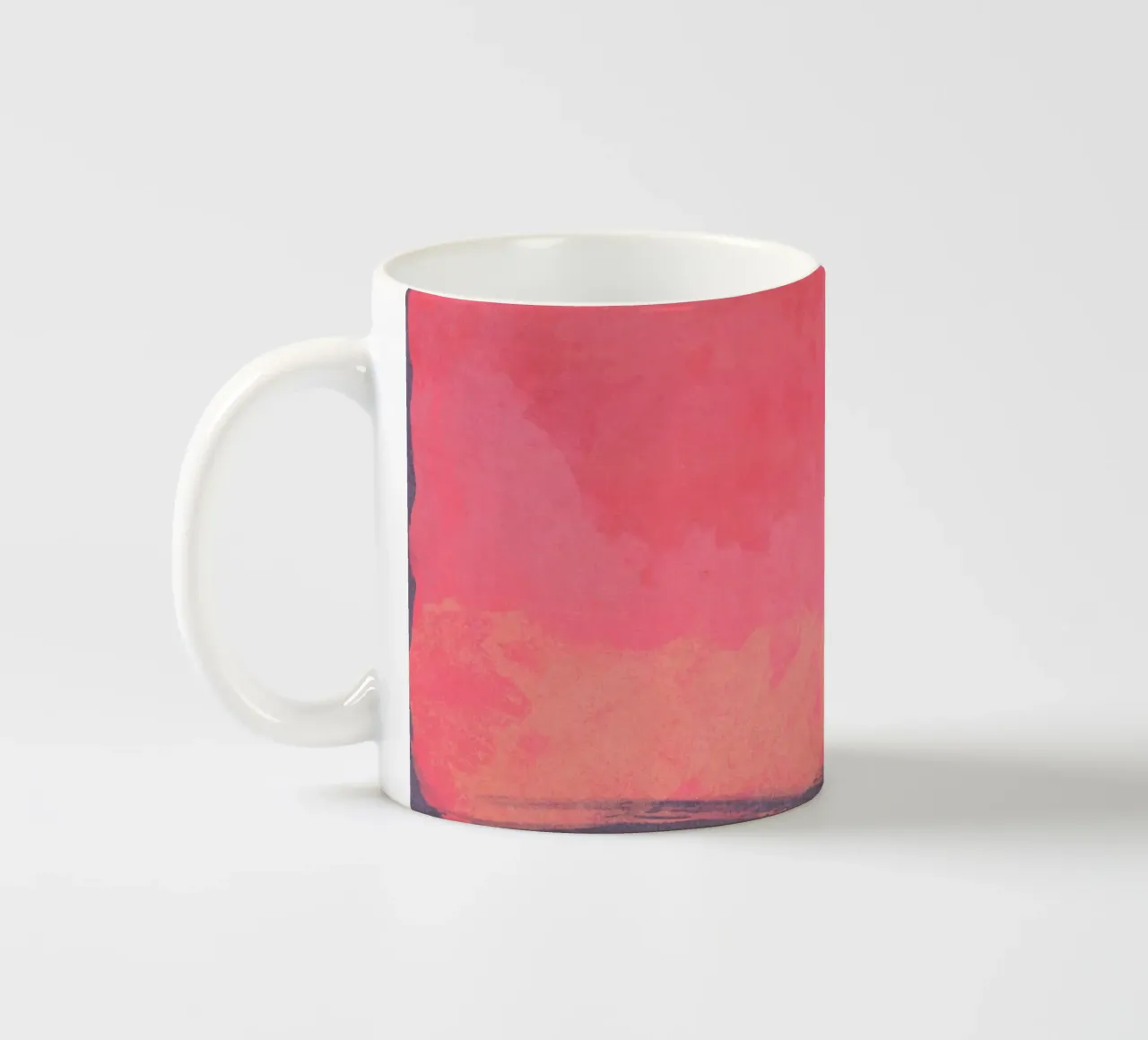 Campo de color fucsia abstracto minimalista 01 taza de cerámica de amini54