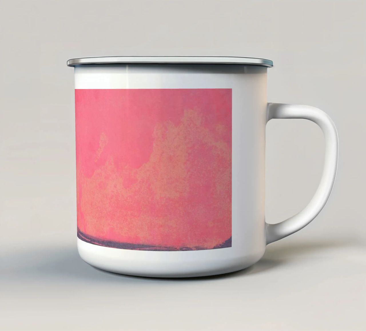 Minimal Abstract Fuschia Colorfield 01 tazza in smalto da amini54