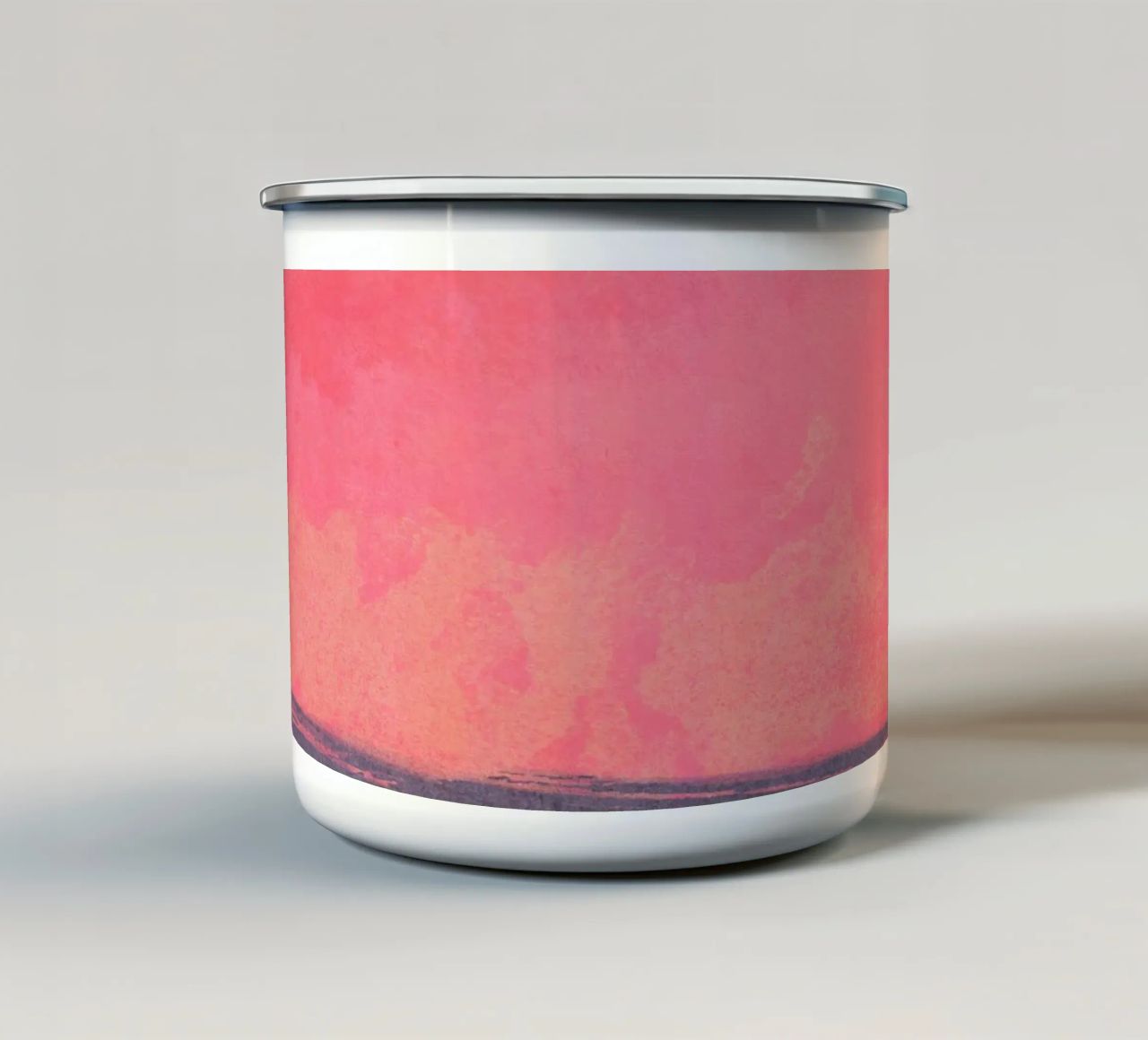 Minimal Abstract Fuschia Colorfield 01 tazza in smalto da amini54