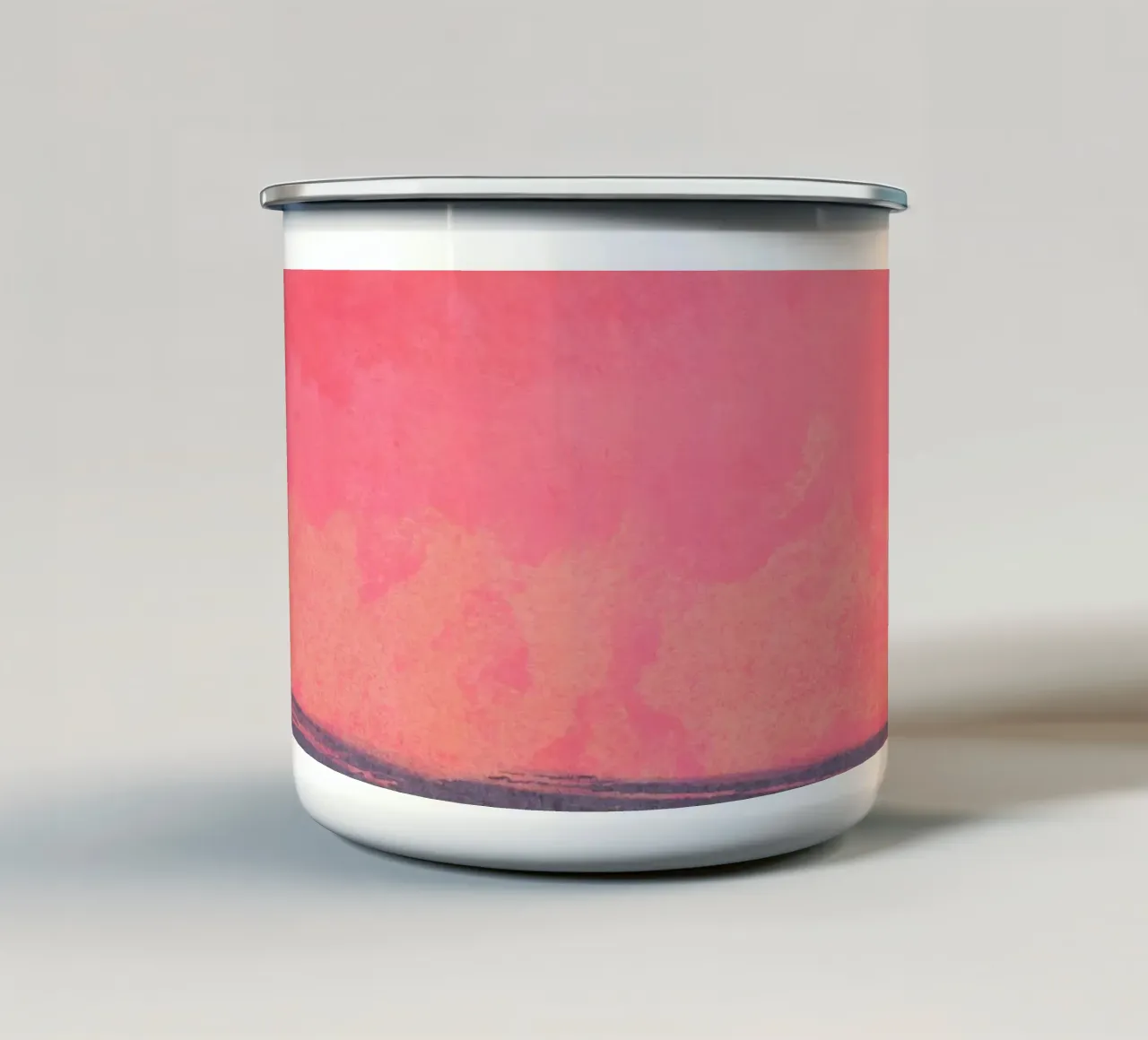 Champ de couleurs minimal abstrait Fuschia 01 mug en émail de amini54