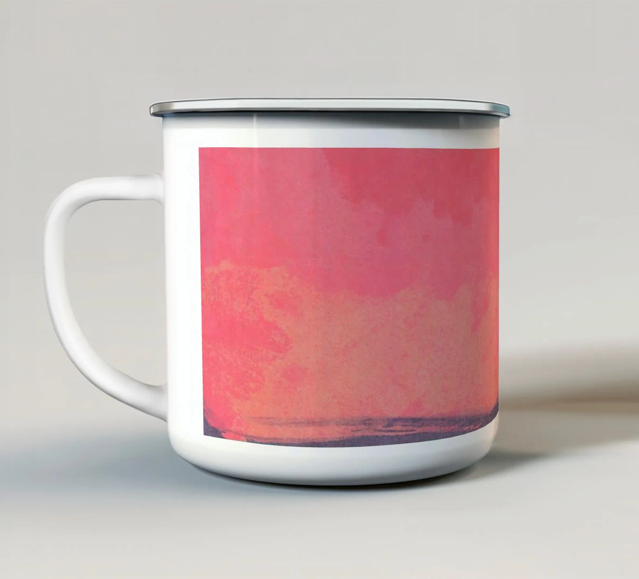 Minimal Abstract Fuschia Colorfield 01 tazza in smalto da amini54