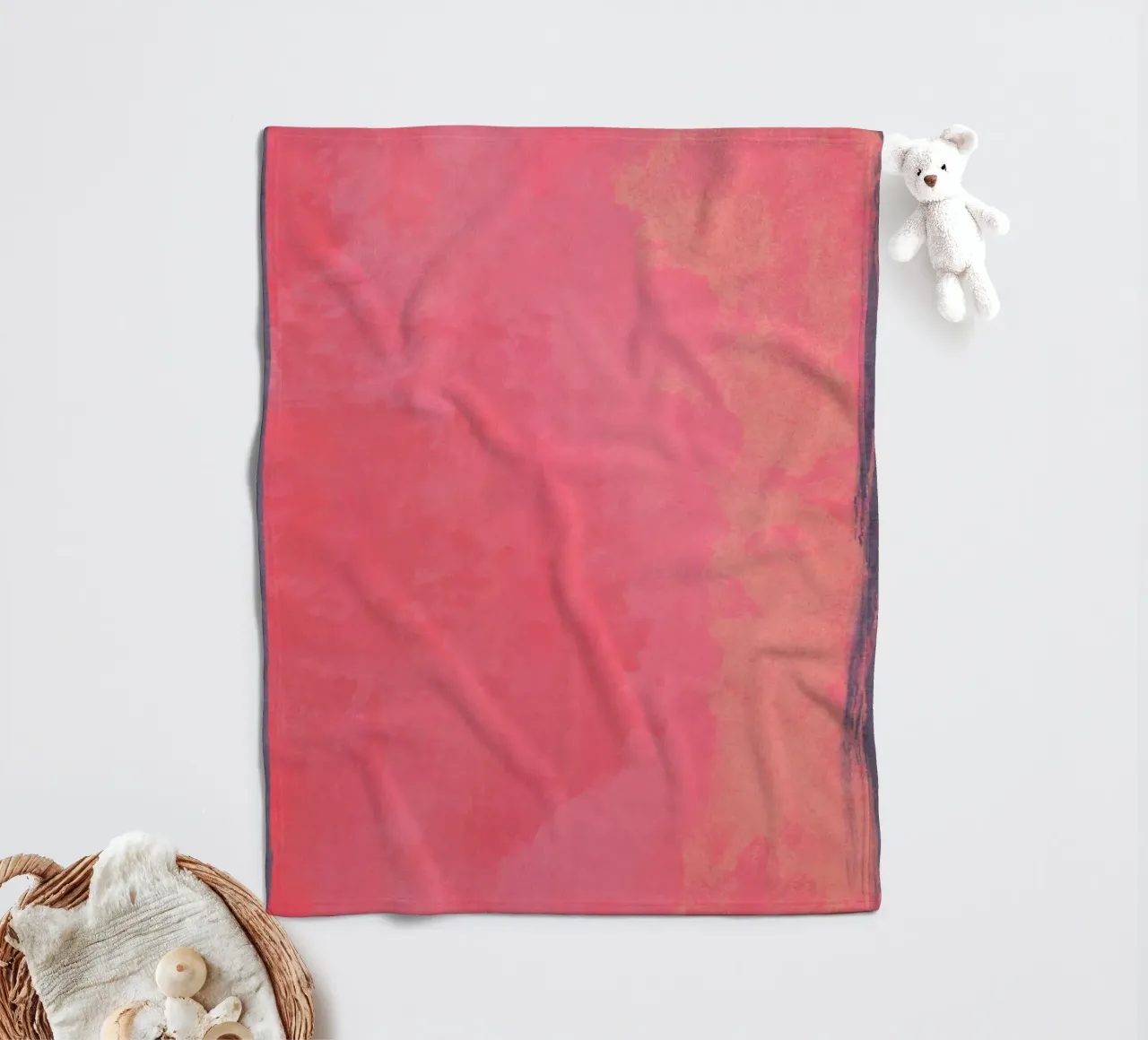 Minimal Abstract Fuschia Colorfield 01 coperta in pile da amini54