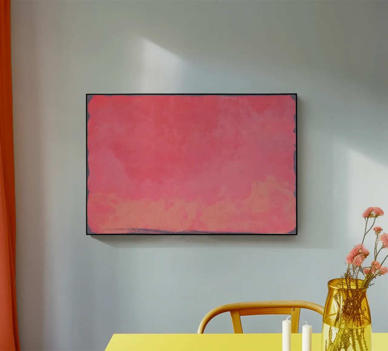 Minimal Abstract Fuschia Colorfield 01 acrylic glass by amini54