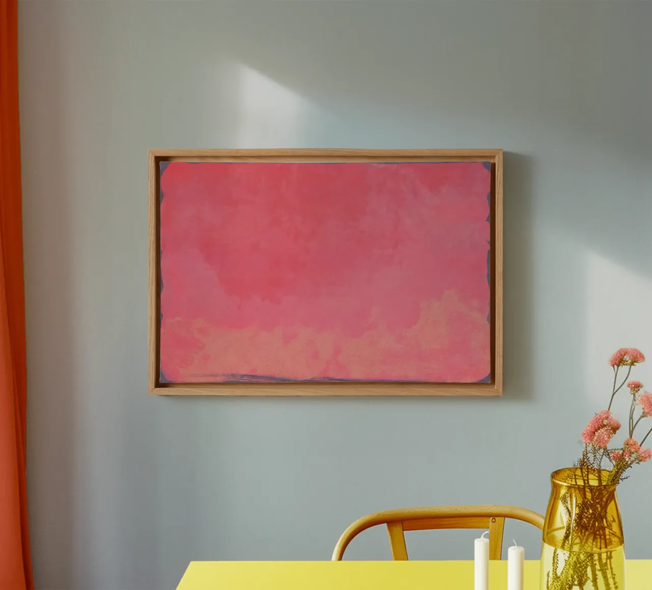 Minimal Abstract Fuschia Colorfield 01 canvas by amini54