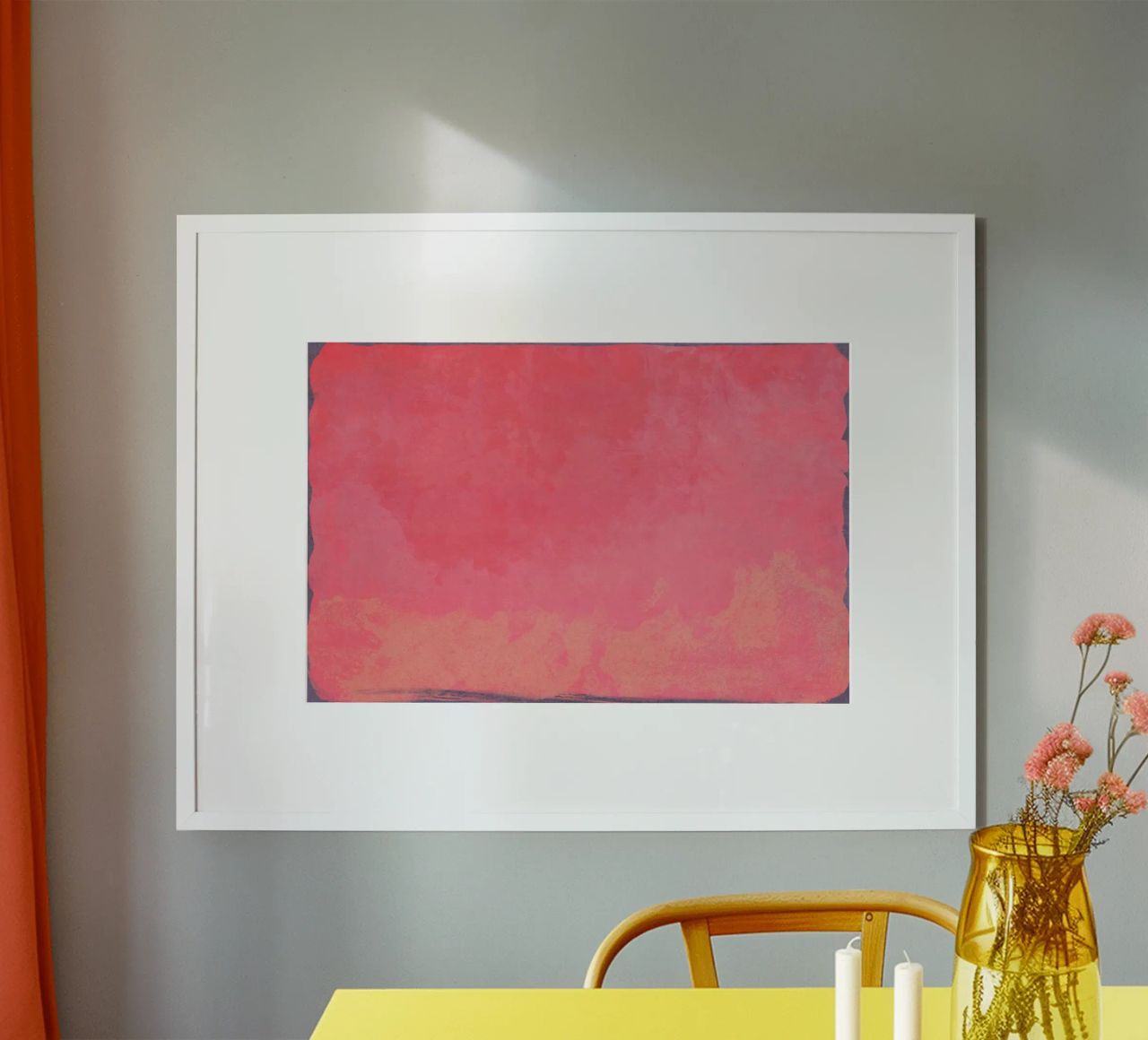 Minimal Abstract Fuschia Colorfield 01 poster da amini54
