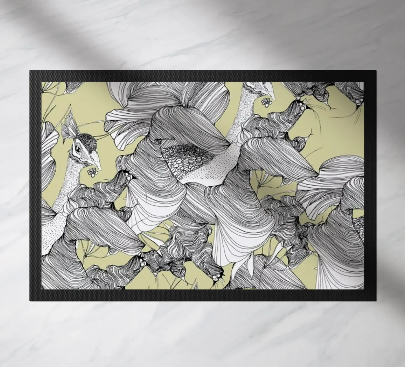 Pavone doormat by Giulio Iurissevich