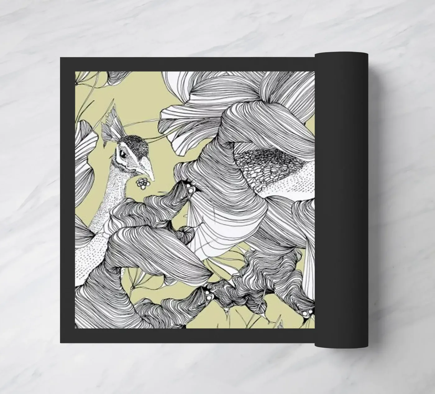 Pavone doormat by Giulio Iurissevich