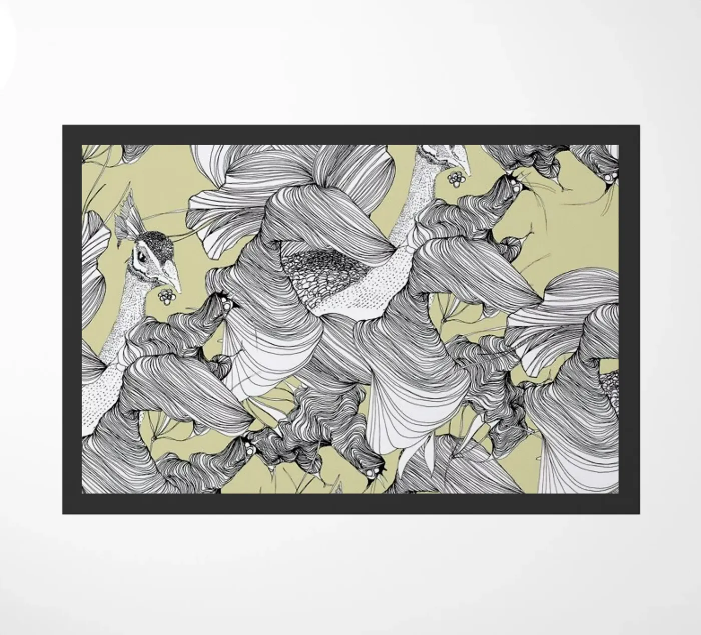 Pavone doormat by Giulio Iurissevich