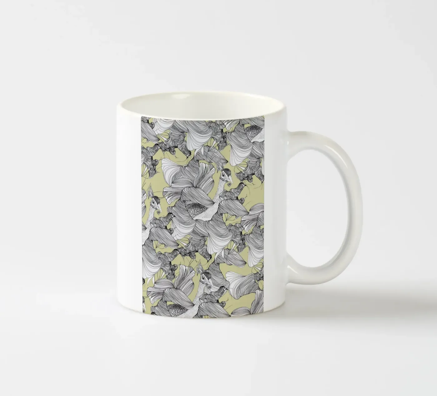 Pavone ceramic mug by Giulio Iurissevich