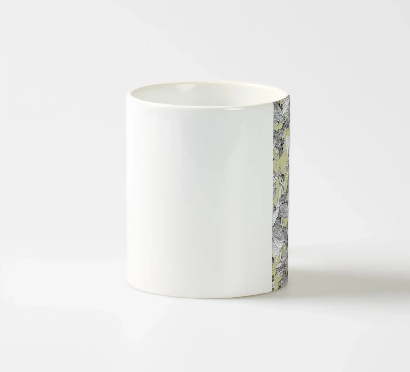 Pavone ceramic mug by Giulio Iurissevich