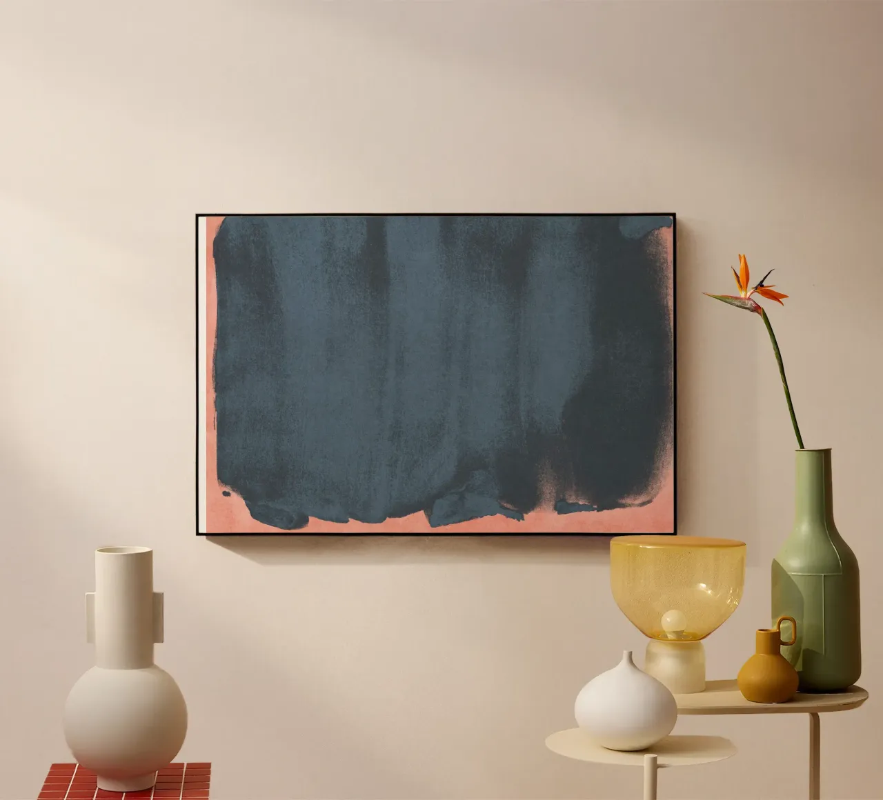 Minimal Abstract Blue Colorfield 05 plexiglass da amini54