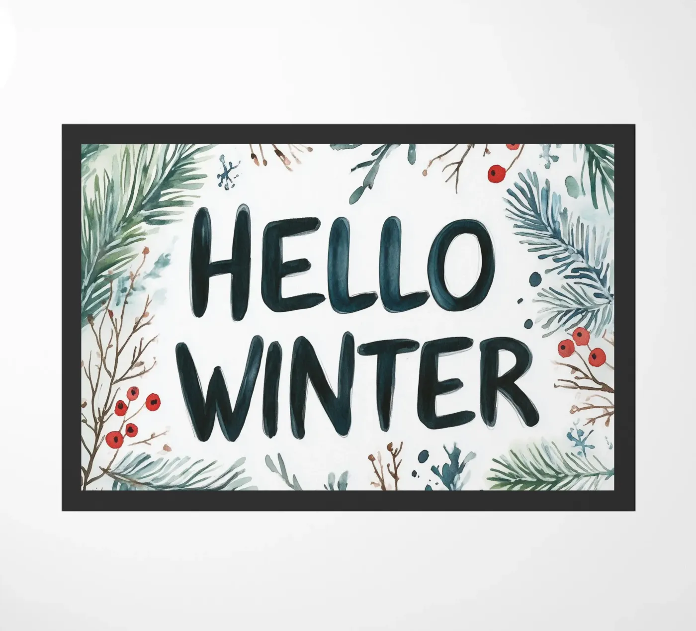 Hello Winter Fußmatte von treechild