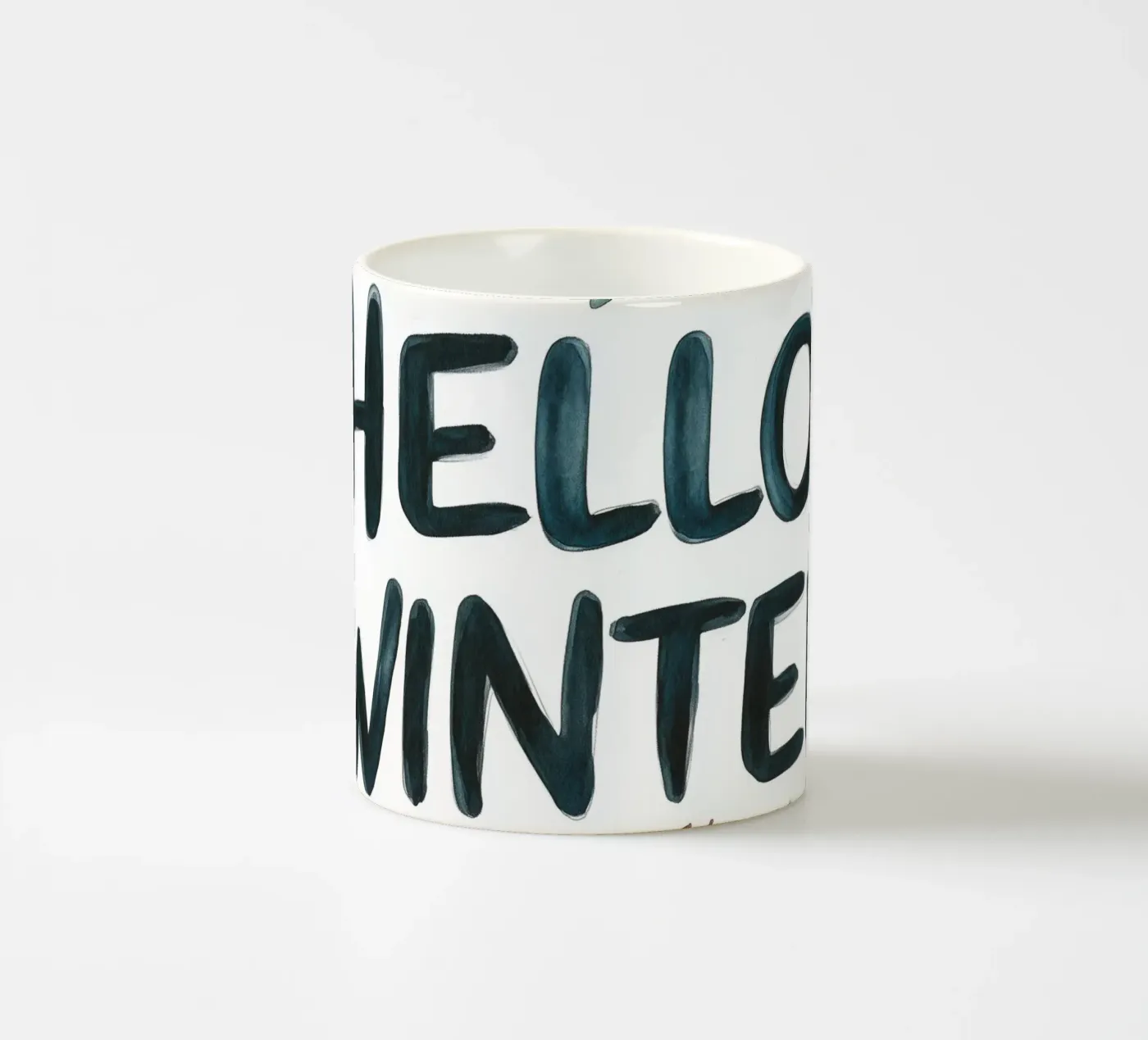 Hello Winter ceramic mug by treechild