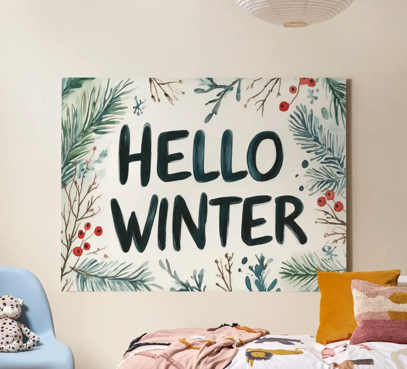 Hello Winter canvas by treechild