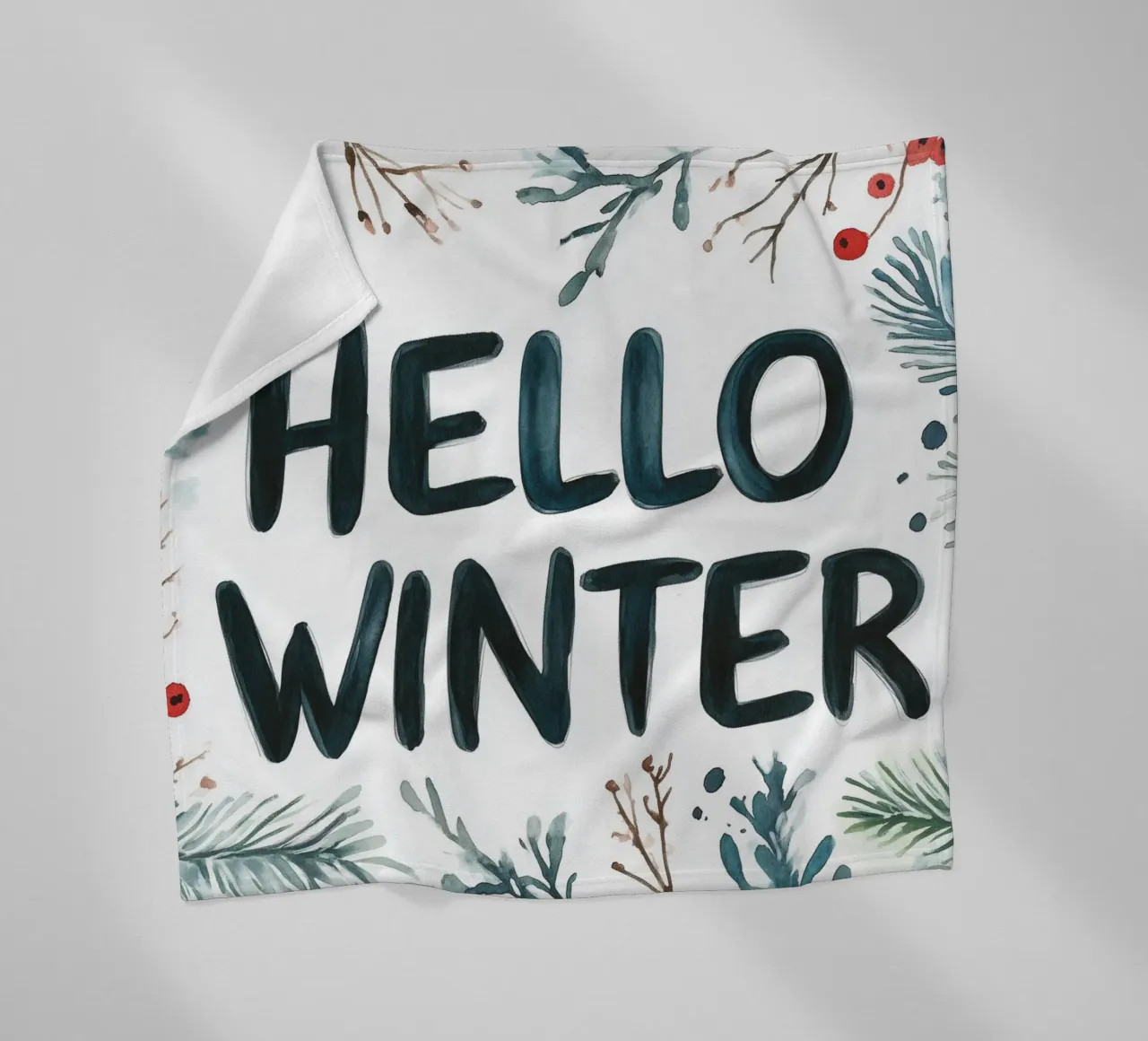 Hello Winter Fleecedecke von treechild