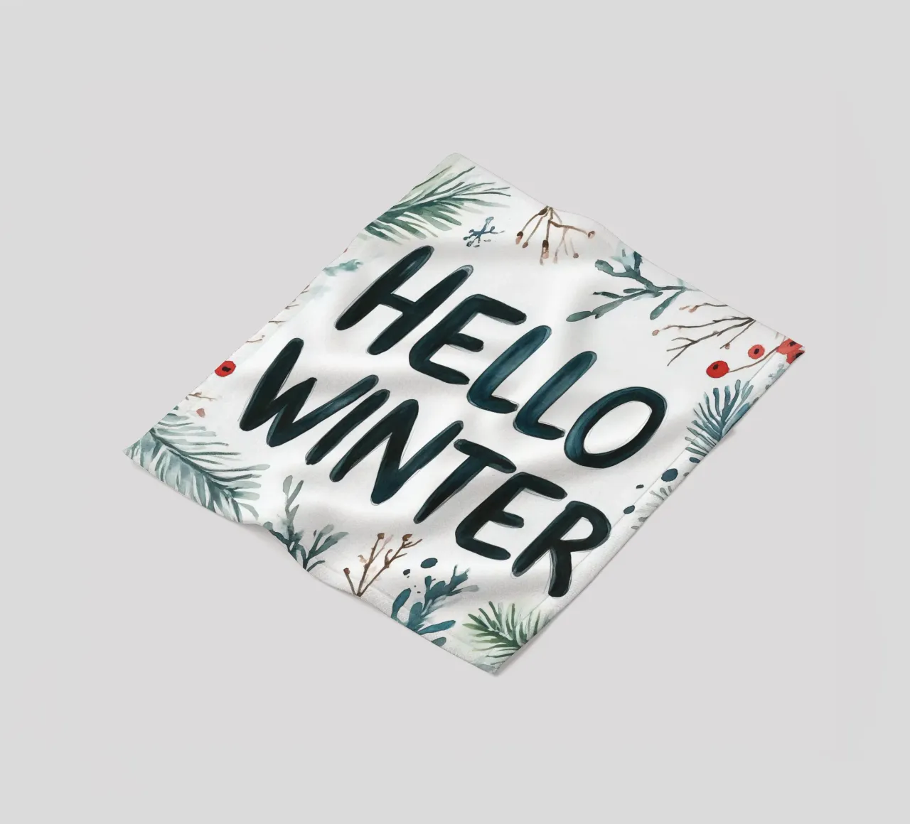 Hello Winter Fleecedecke von treechild