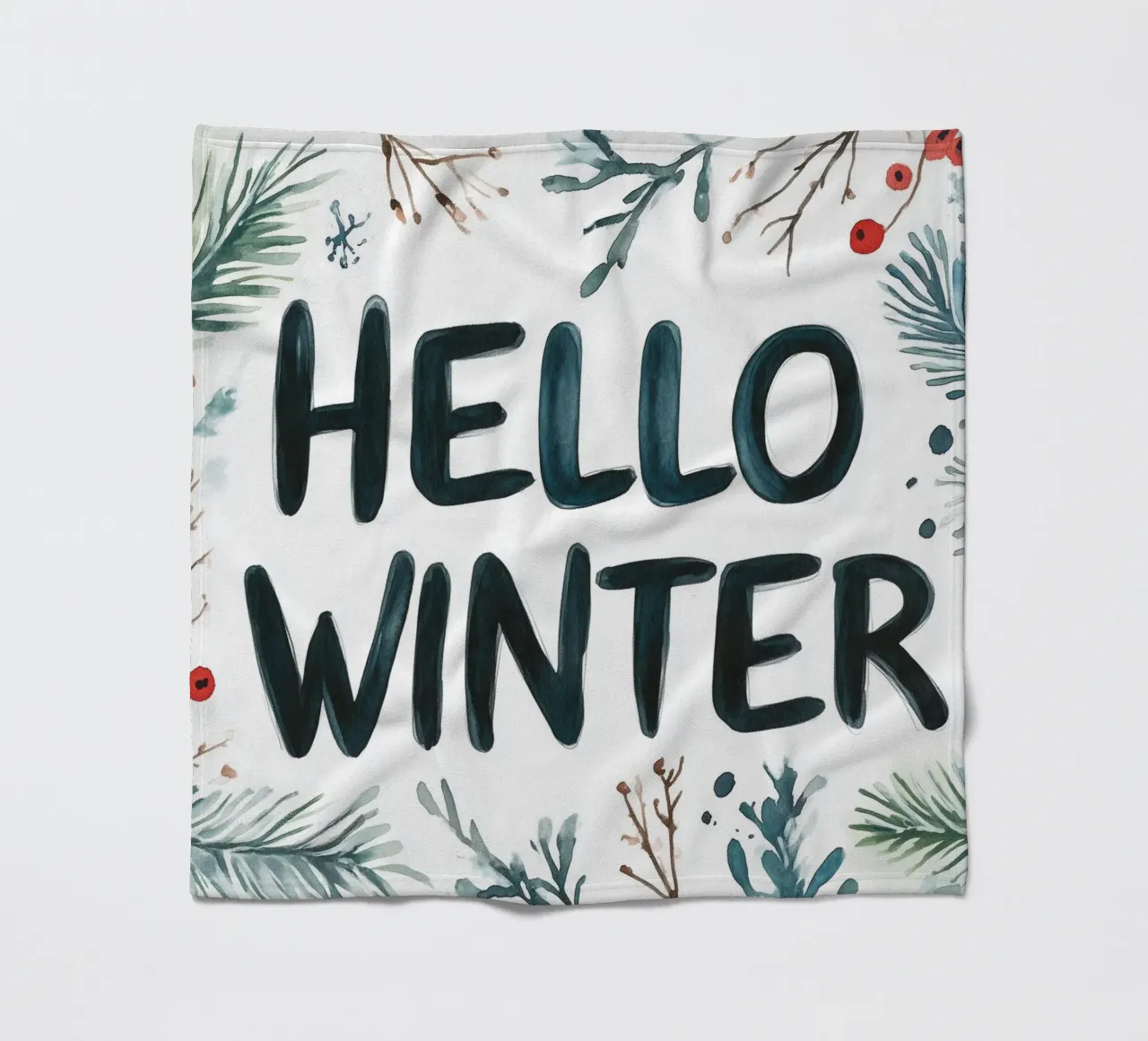 Hello Winter Fleecedecke von treechild
