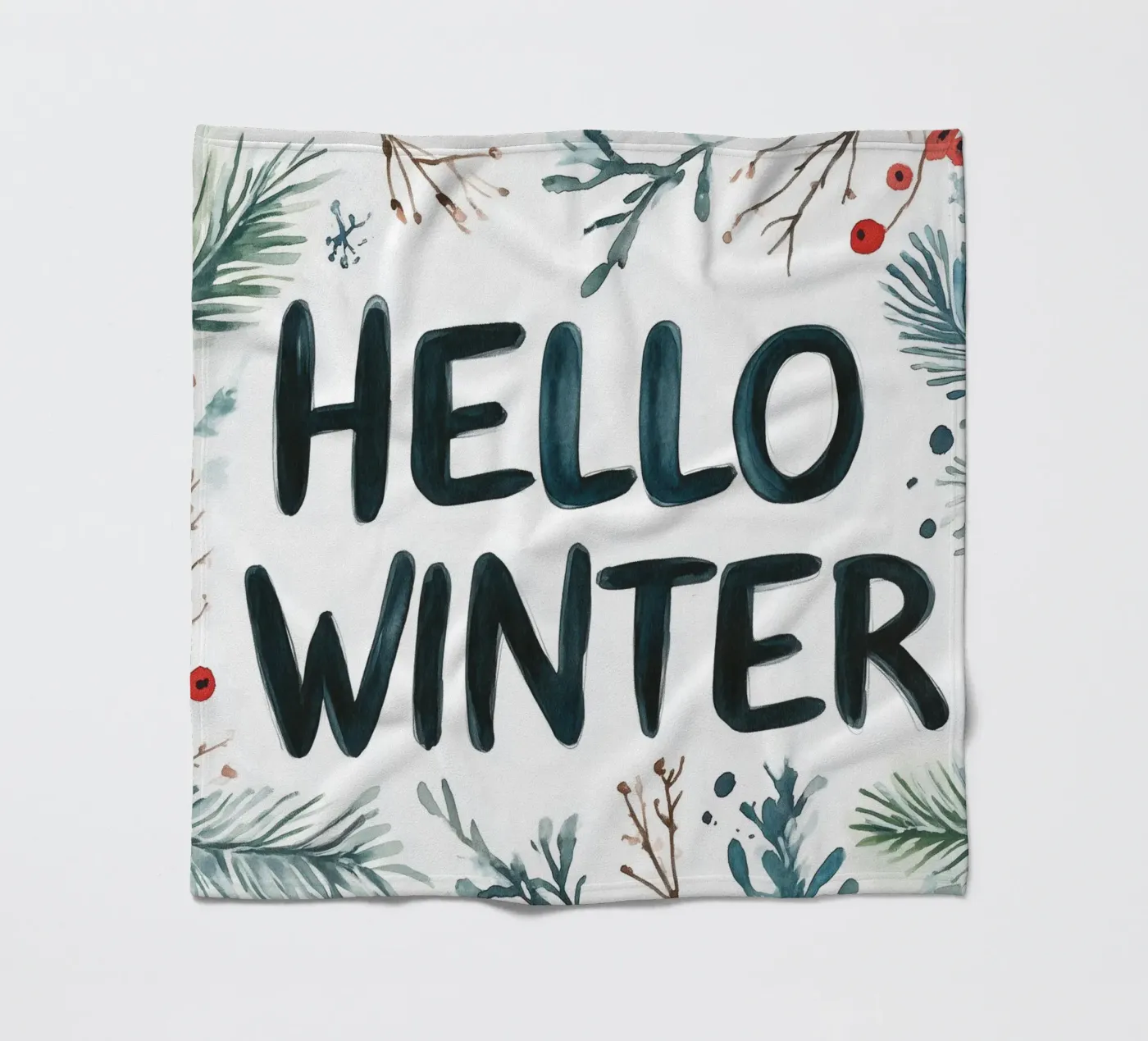 Hello Winter fleece blanket by treechild