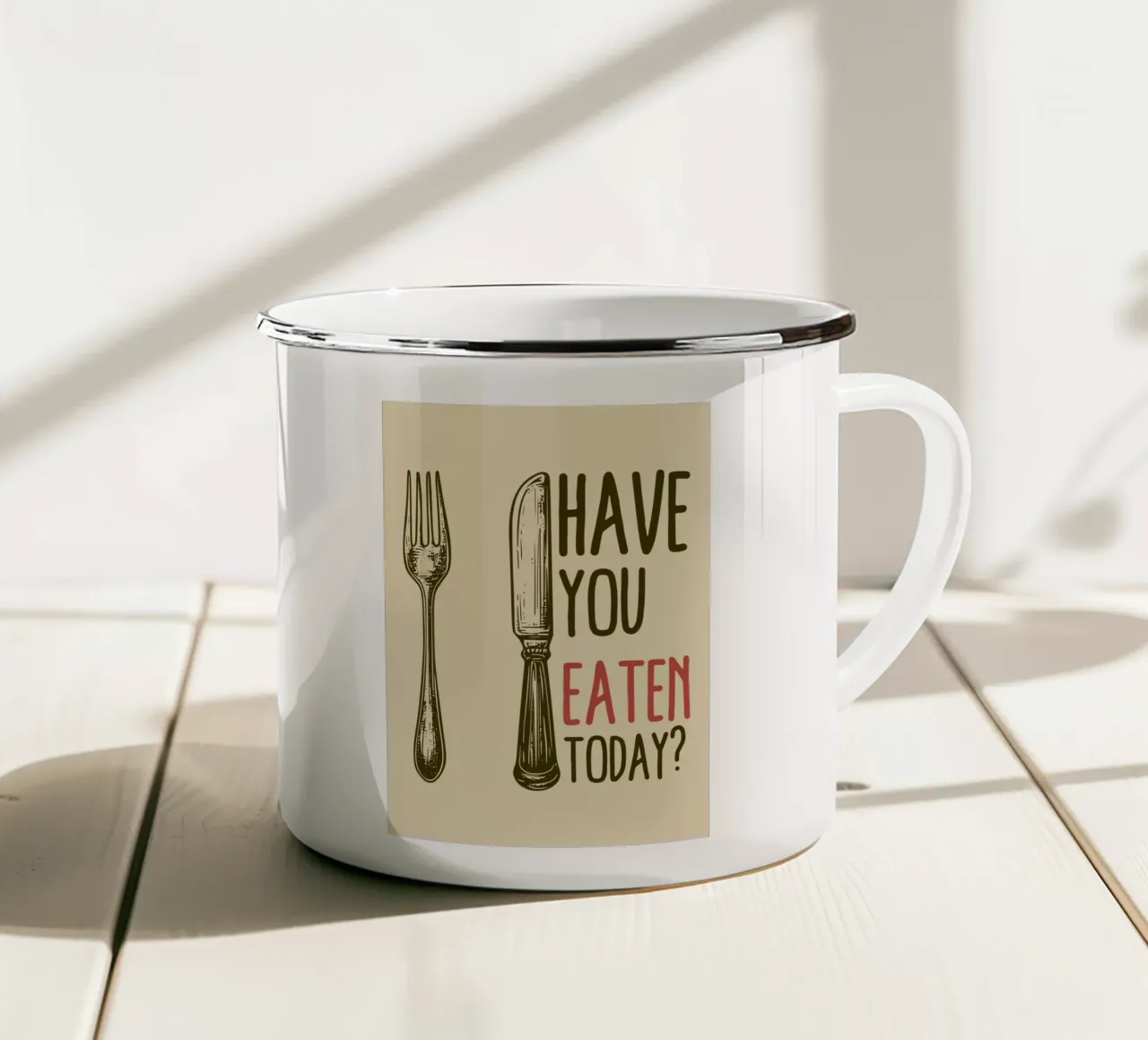 Have You Eaten Today? tazza in smalto da ramosashop