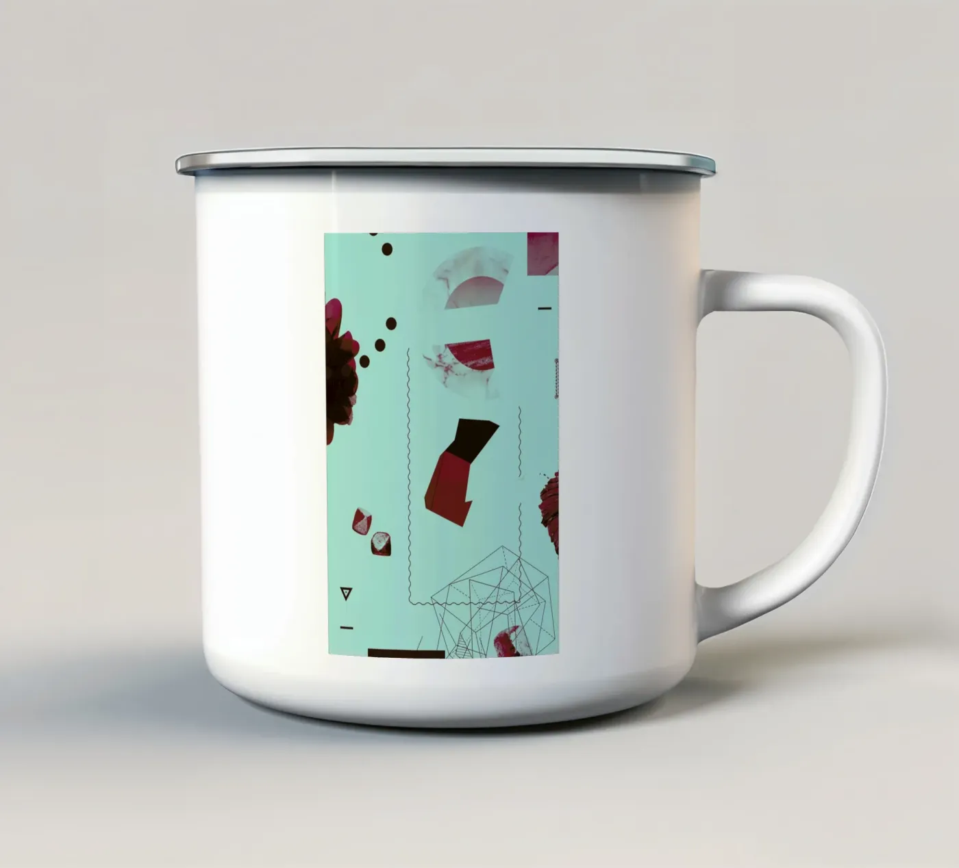 Objects 05 emaille mok van Andreas Jarner