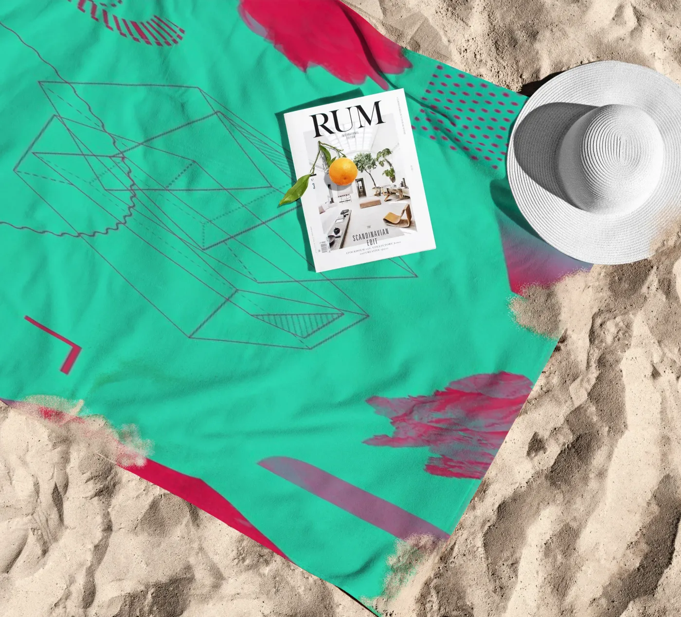 Objects 10 beach towel by Andreas Jarner