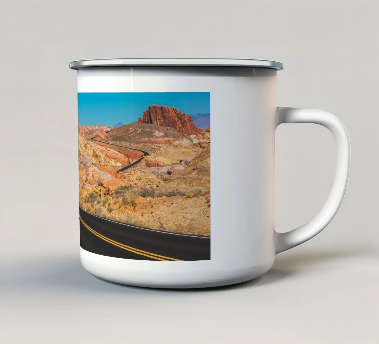 Valle del Fuoco tazza in smalto da Dave Hare Photography