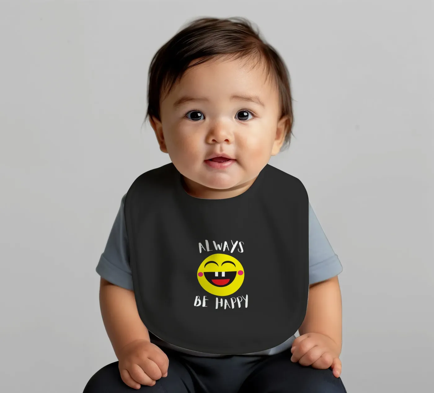 Always be happy bavaglino da happieeagle