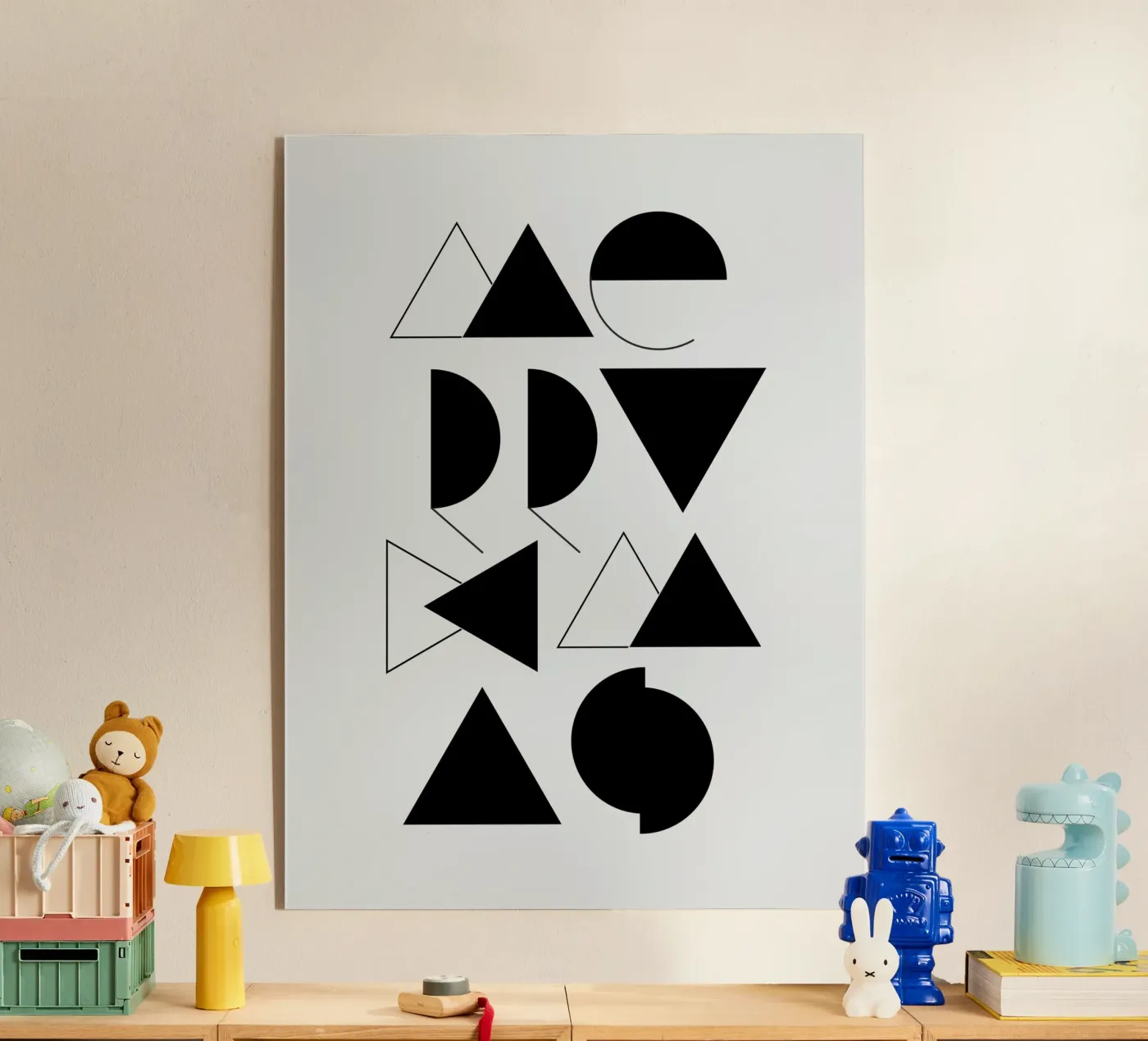 Merry XMas Typography plexiglass da KHouse Studio