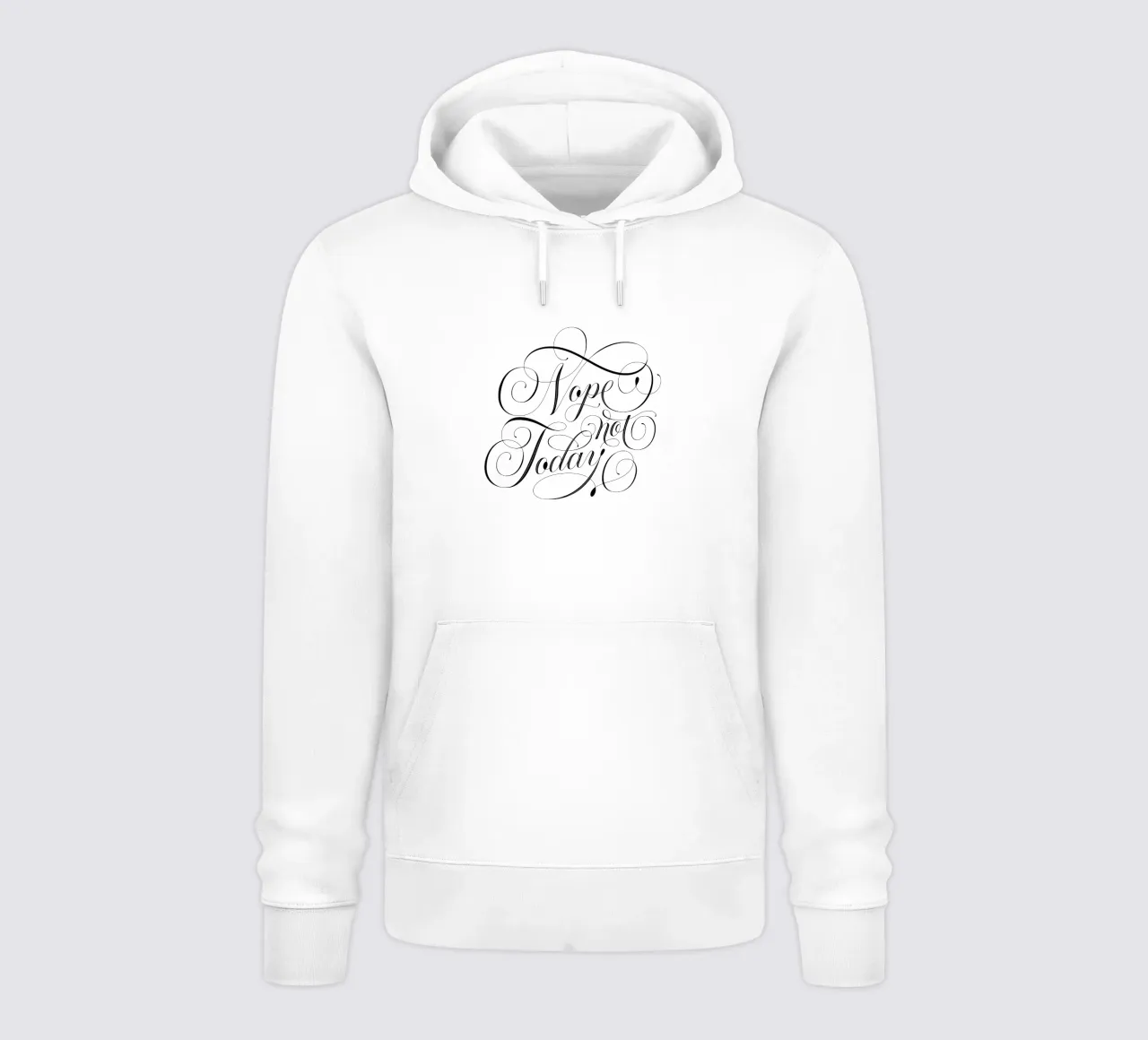 No. Non oggi. Non oggi. Divertente con la calligrafia felpa con cappuccio da CalliLetters