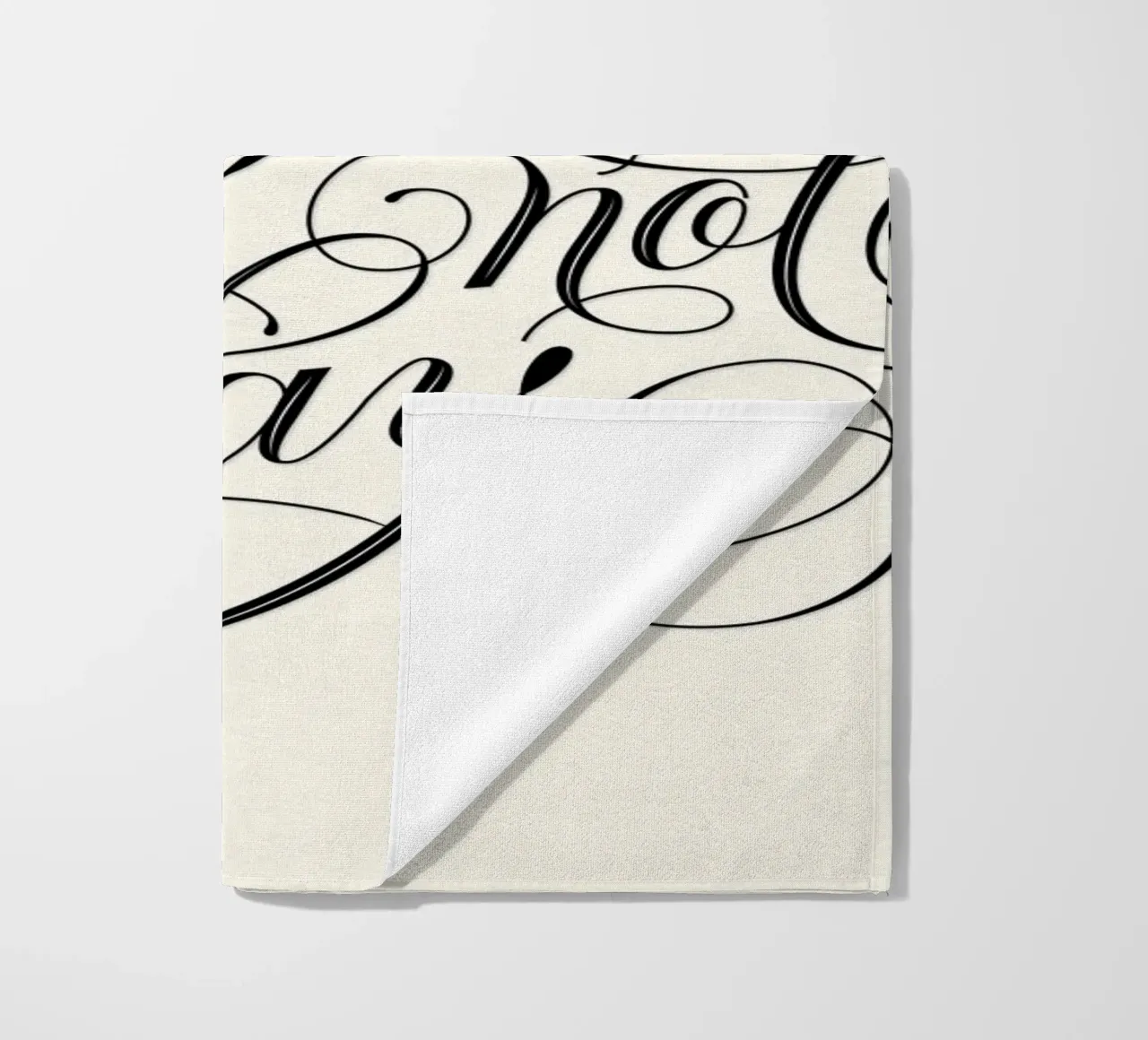No. Non oggi. Non oggi. Divertente con la calligrafia telo mare da CalliLetters