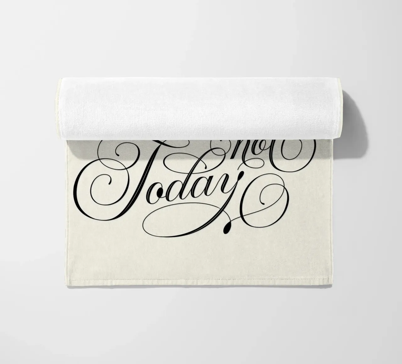 No. Non oggi. Non oggi. Divertente con la calligrafia telo mare da CalliLetters