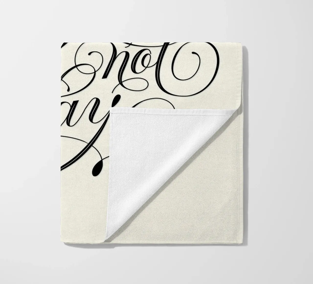 No. Non oggi. Non oggi. Divertente con la calligrafia telo mare da CalliLetters