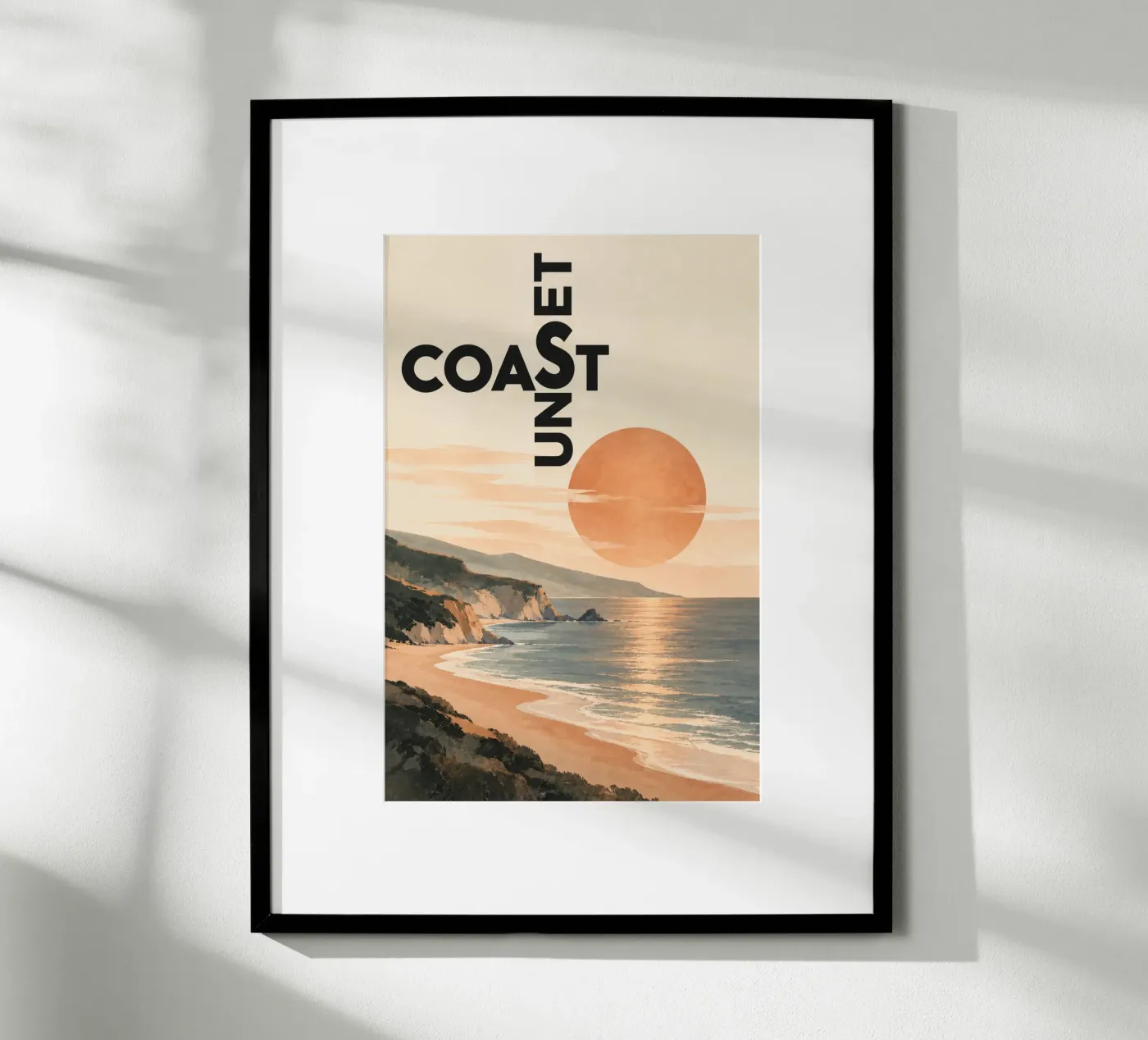 Sunset coast poster by Linsi